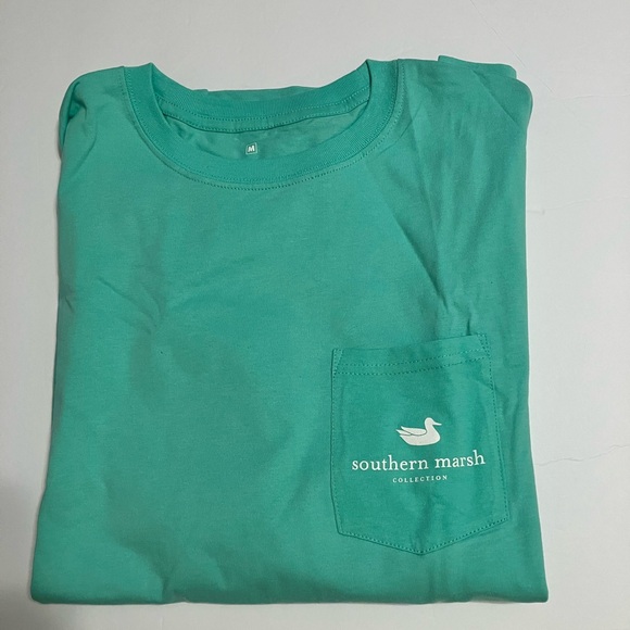 Southern Marsh Aqua Long Sleeve Tee Fish decal Sz M - Picture 2 of 6